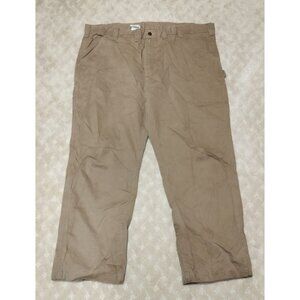 Carhartt Men's 44x30 Relaxed Fit Work Pants Dark Khaki Twill B324 DKH